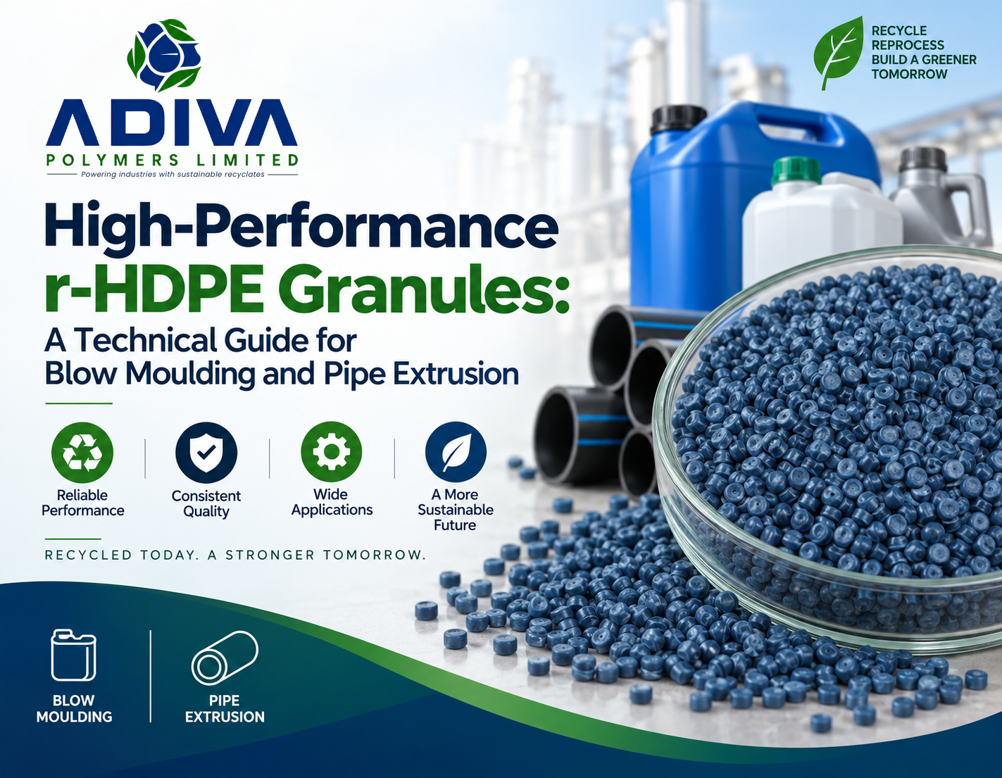 High Performance r HDPE Granules A Technical Guide for Blow Moulding and Pipe Extrusion
